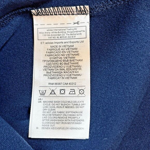ADIDAS Golf Men's XL Blue Full Front Zip Jacket Pockets Stretch Cuffs Drawstring - Picture 11 of 13